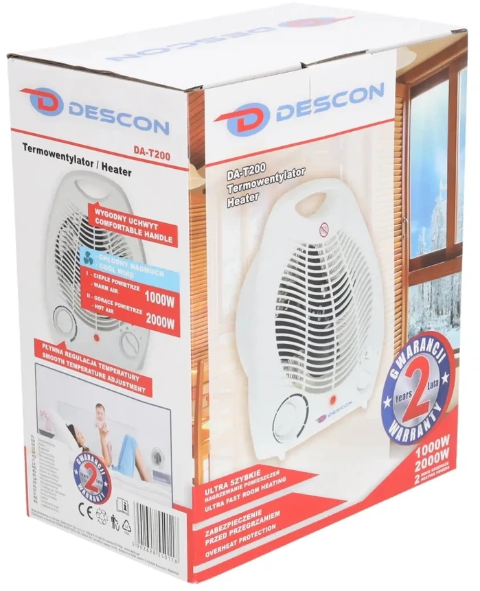 Dedra Termoventiliatorius 10002000W