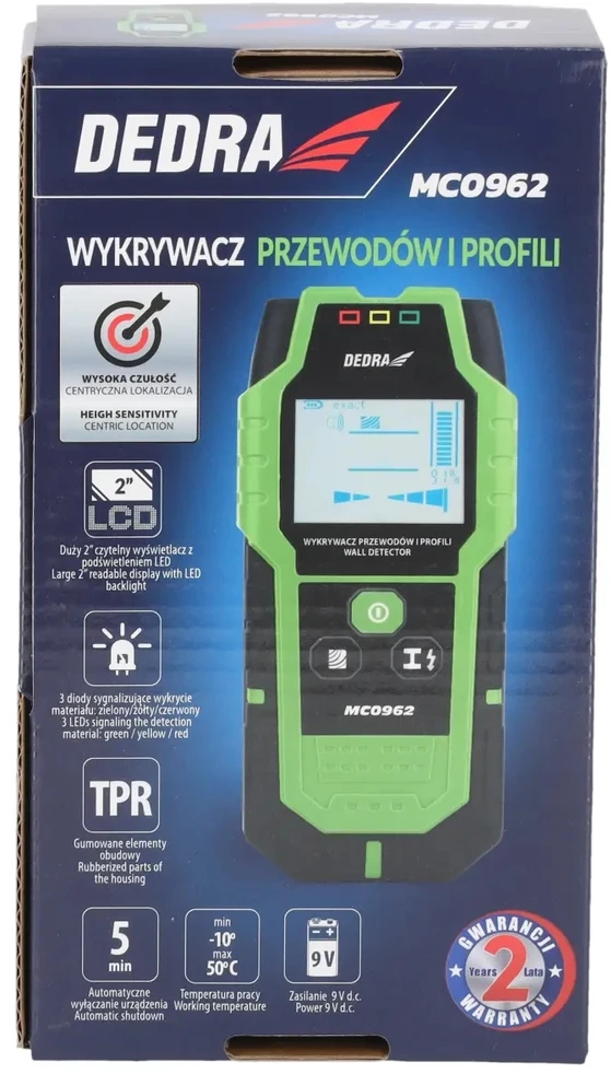 Dedra Wykrywacz Kabelių ir profilių detektorius, didelis jautrumas