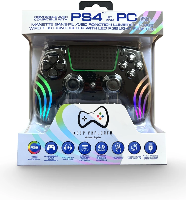 Deep Explorer Wireless Controller Juodas PS4 / PC