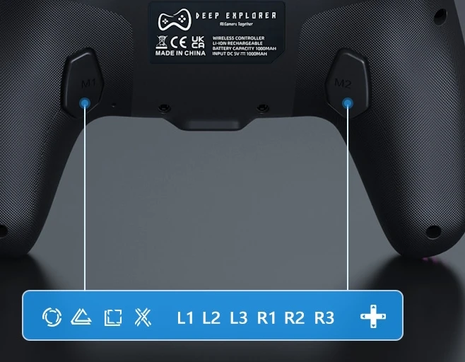 Deep Explorer Wireless Controller Juodas PS4 / PC