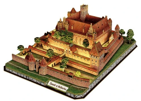 CubicFun 3D dėlionė Malborko pilis su LED