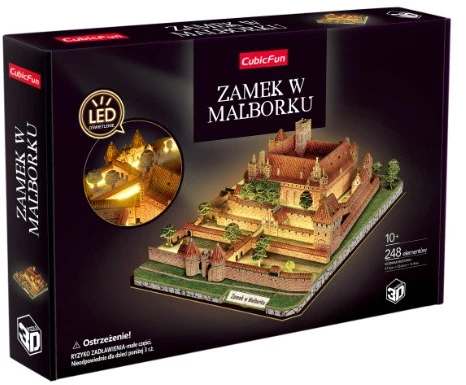 CubicFun 3D dėlionė Malborko pilis su LED