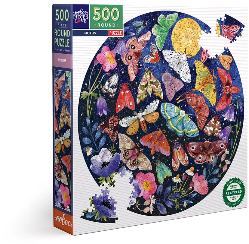 Dėlionė eeBoo – apvali galvosūkis 500 vnt – kandys – (EPZFMOT