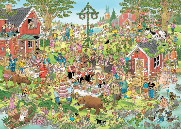 Dėlionė Jan Van Haasteren Janas Van Haasterenas – vidurvasario festivalis (1000 vienetų) (1110100617)