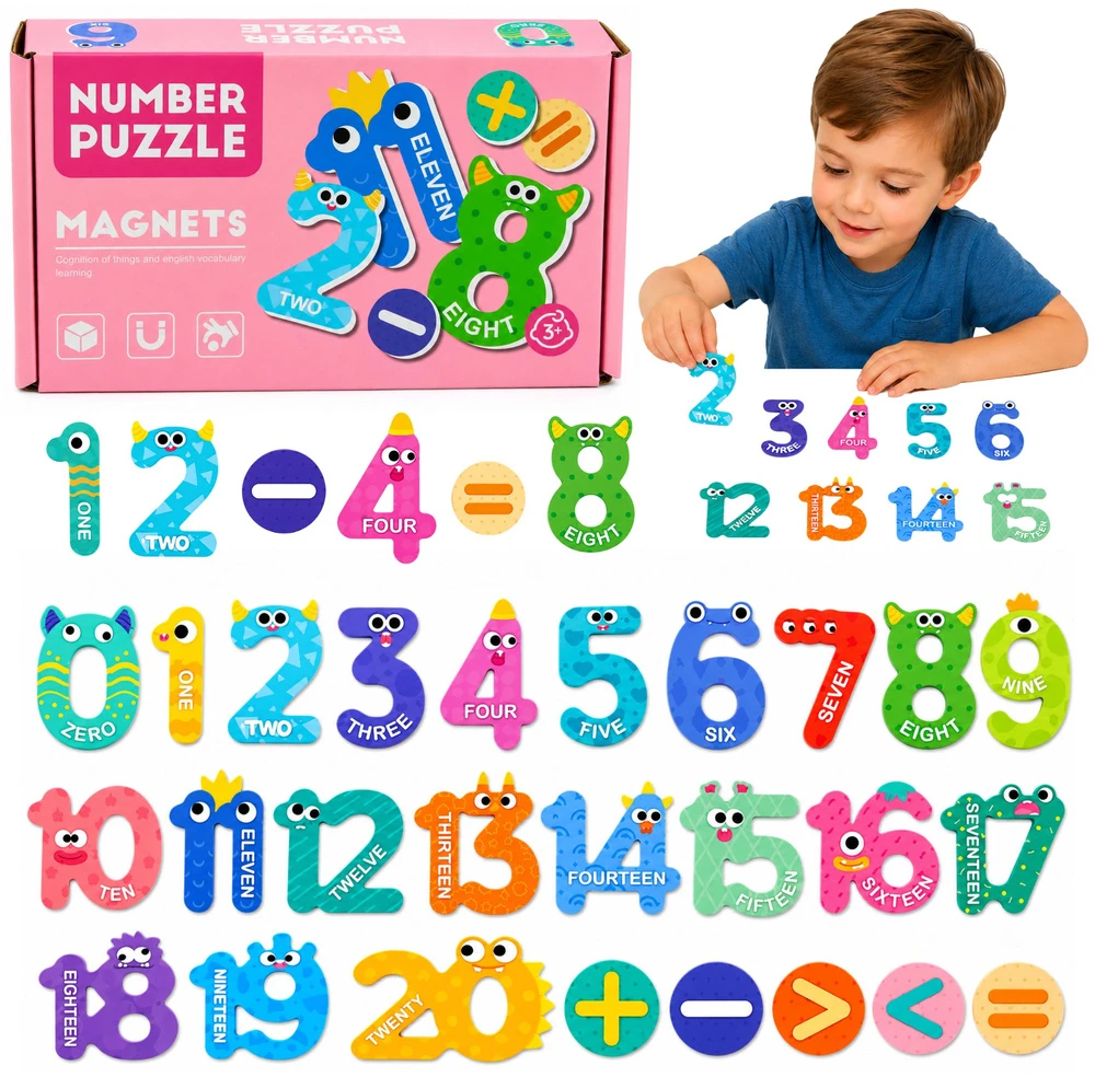 Lean Toys Magnetinė dėlionė 26 vnt.