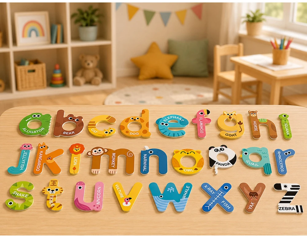 Lean Toys Magnetinė dėlionė 26 vnt.
