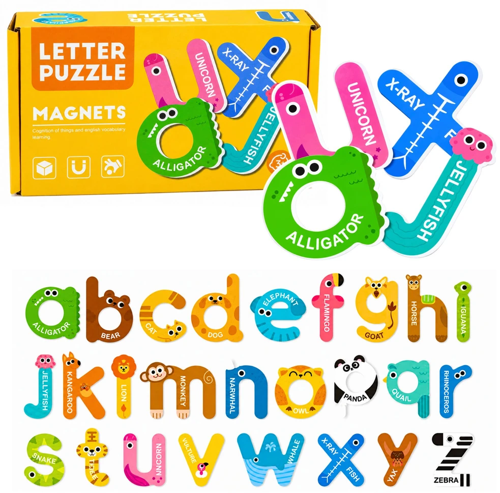 Lean Toys Magnetinė dėlionė 26 vnt.