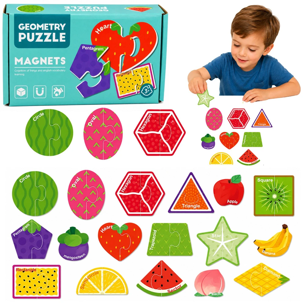 Lean Toys Magnetinė dėlionė 30 vnt.