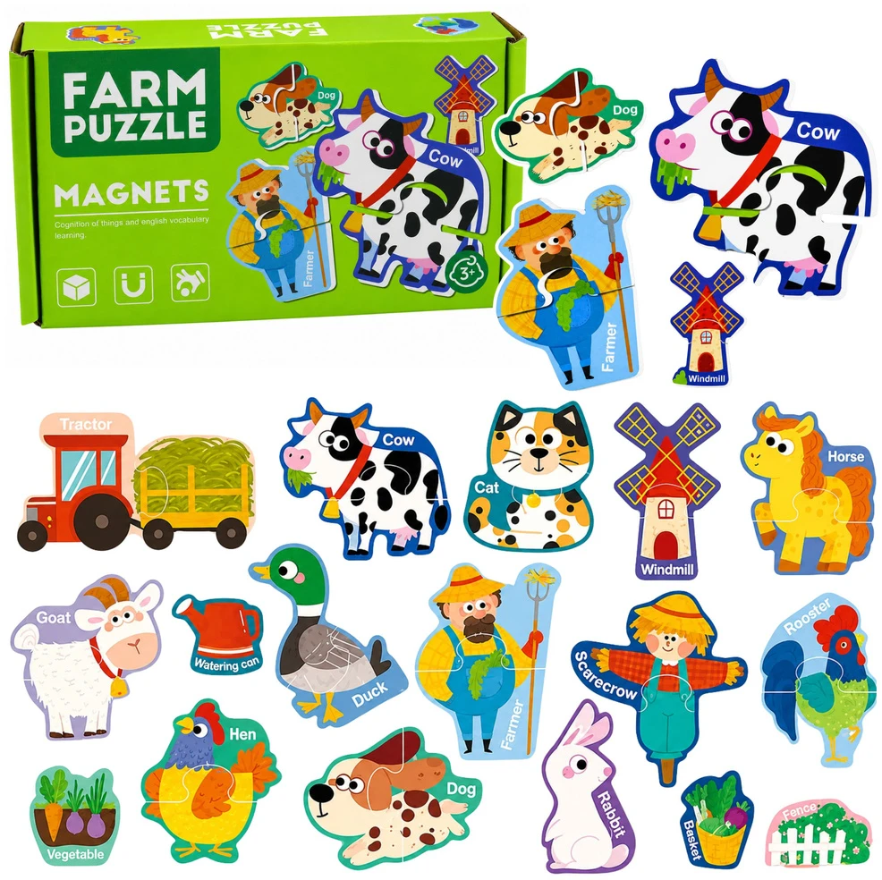 Lean Toys Magnetinė dėlionė 30 vnt.