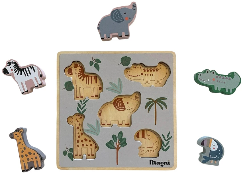 Dėlionė Magni – Montessori gyvūnų galvosūkis, FSC® 100% (5787)