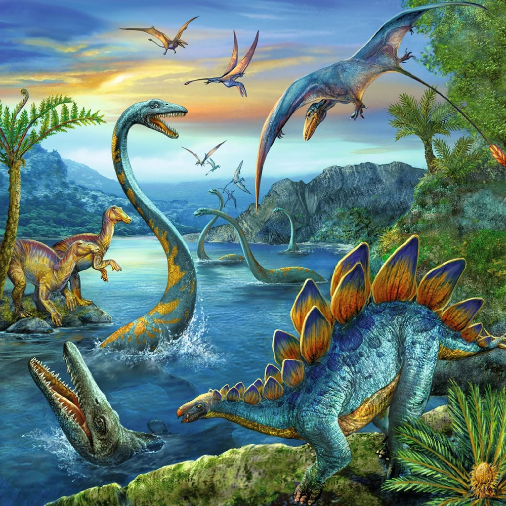 Ravensburger Dėlionė 3x49 vnt. - Dinozaurai