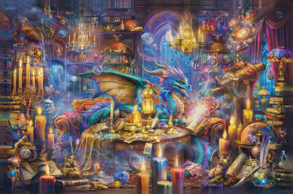 Dėlionė Ravensburger - Drakono biblioteka 3000p (12001418)