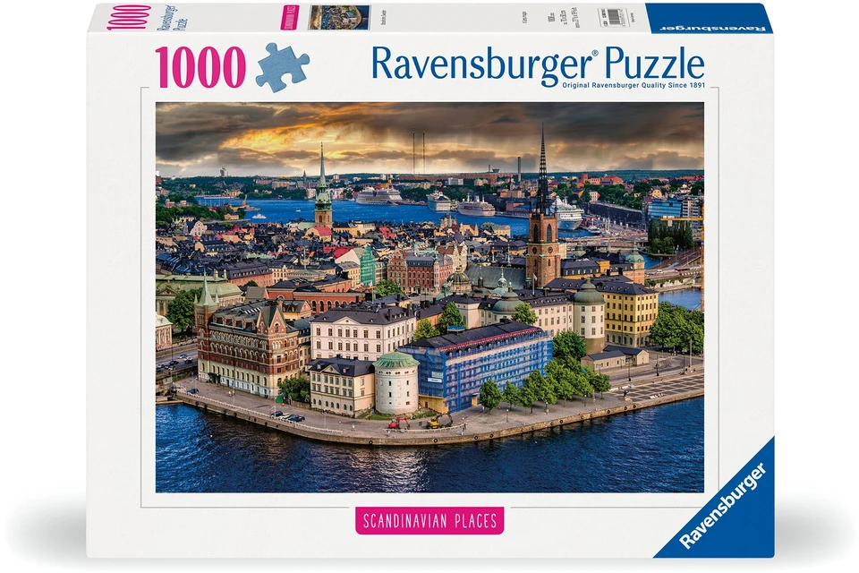 Dėlionė „Ravensburger“ – galvosūkis „Skandinaviškas Stokholmas, Švedija“, 1000p (12000114)