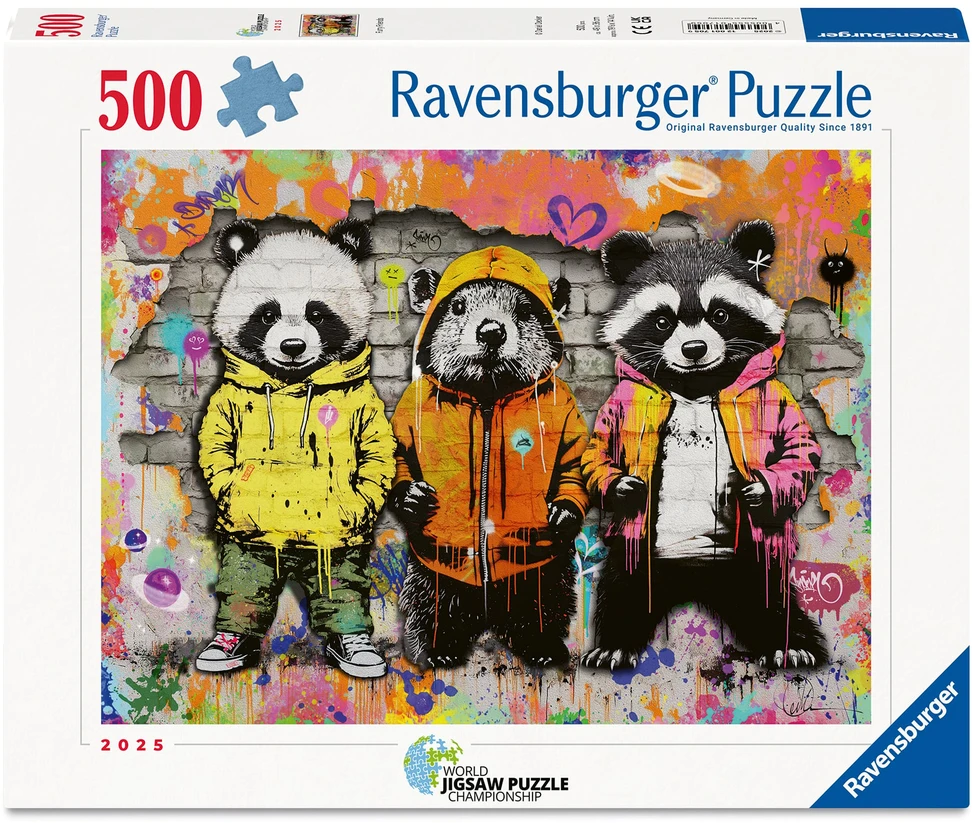 Dėlionė Ravensburger - Gyvūnų grafiti 500p (12001705)