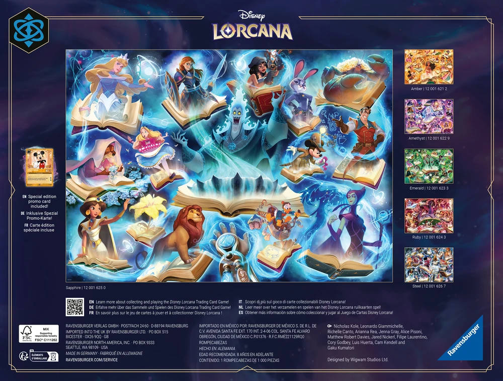 Dėlionė Ravensburger - Karalystės spindesiai: Safyras 1000p (12001625)