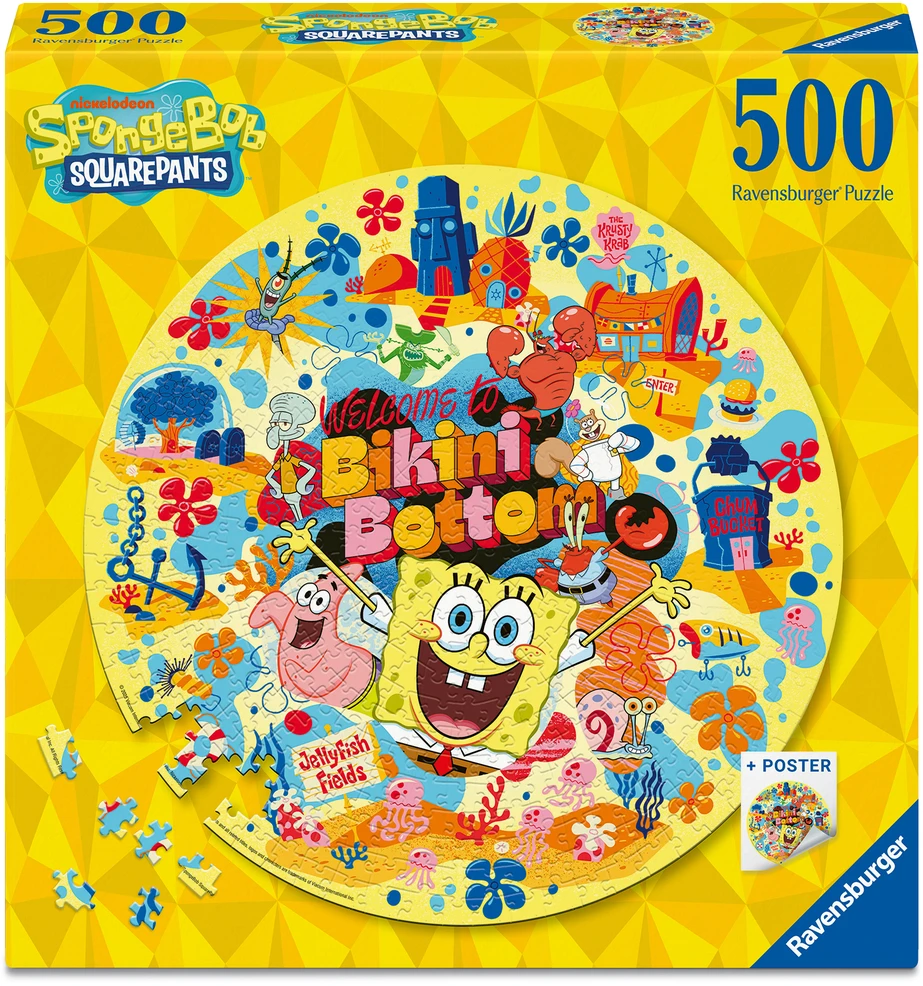 Dėlionė Ravensburger - Kempiniukas Bobas 500p šovinys (12001657)