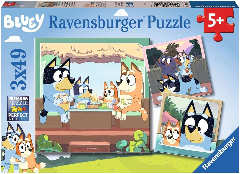 Ravensburger Dėlionė 3x49 vnt. - Bluey