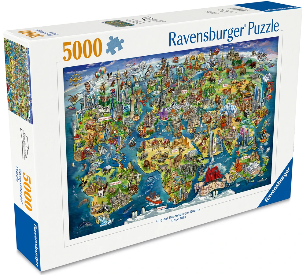 Dėlionė Ravensburger - Pasaulio žemėlapis 5000p (12001738)