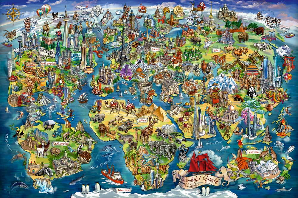 Dėlionė Ravensburger - Pasaulio žemėlapis 5000p (12001738)