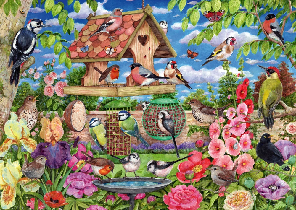Dėlionė Ravensburger - Paukščių lesyklėlė 1000p (12001713)
