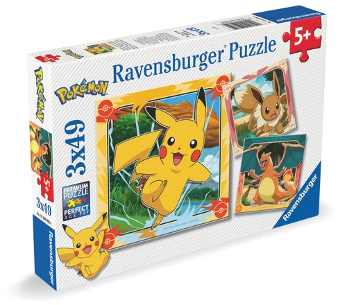 Dėlionė Ravensburger – Pokémon 3x49p – (12004062)