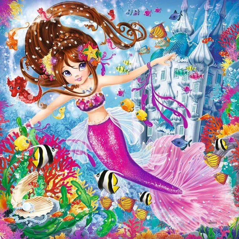 Dėlionė Ravensburger - Žavingos undinės 3x49p - 08063