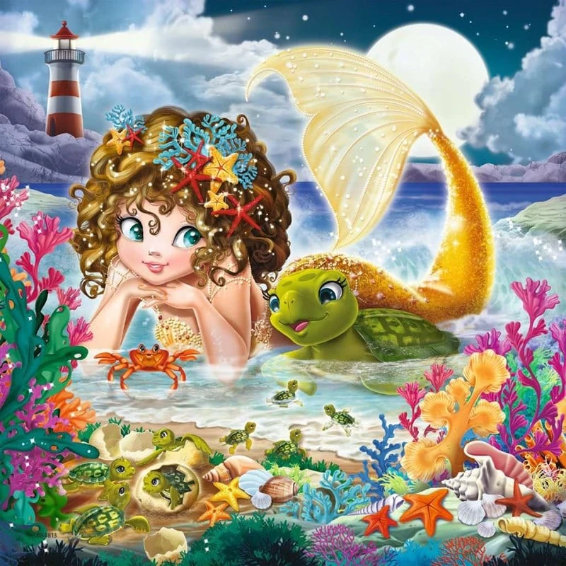 Dėlionė Ravensburger - Žavingos undinės 3x49p - 08063