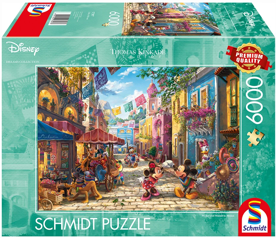 Dėlionė Schmidt Spieledisney Schmidt - Thomas Kinkade: Disney - Mikis ir Minė Meksikoje (6000 detalių)