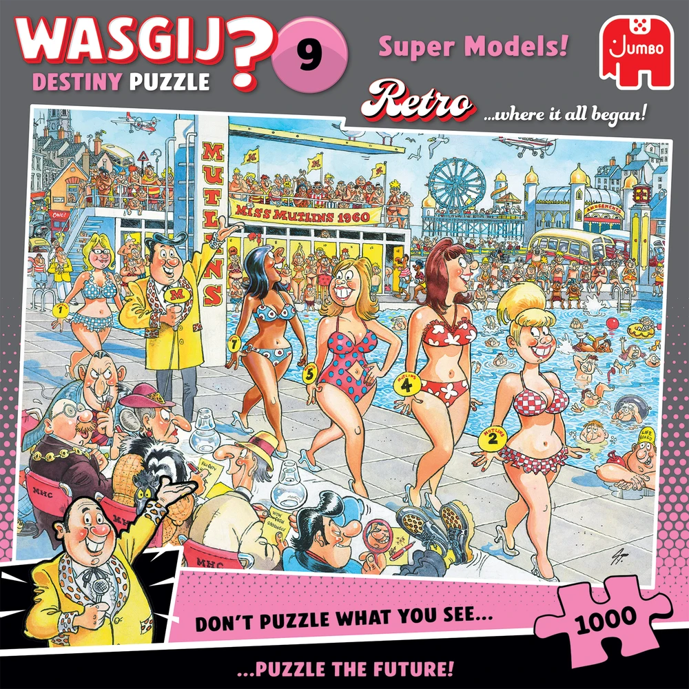 Dėlionė TM Toys Wasgij - Retro Destiny - #9 Super modeliai! (1000 detalių) (1110100503)
