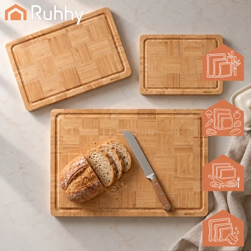 Bamboo chopping board - 3 pcs Ruhhy