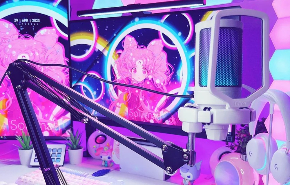 Fifine A6VR Gaming Microphone (Raudona) aprašymas - Prekės nuotrauka