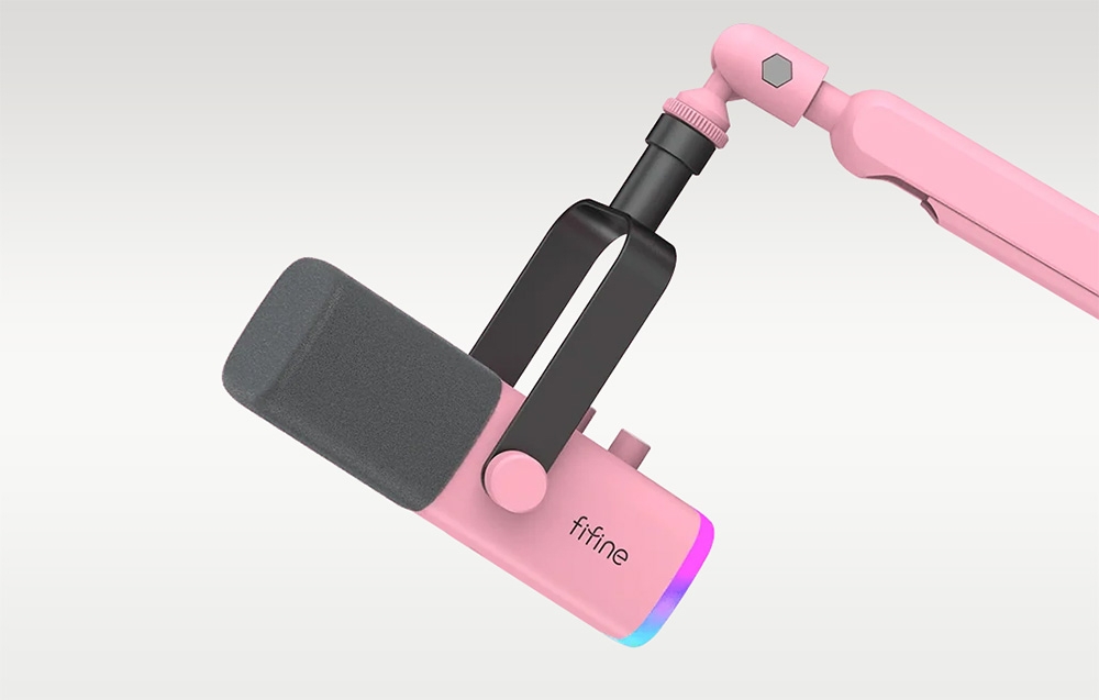 Fifine TAM8 Gaming Microphone (Rožinė) aprašymas - Prekės nuotrauka