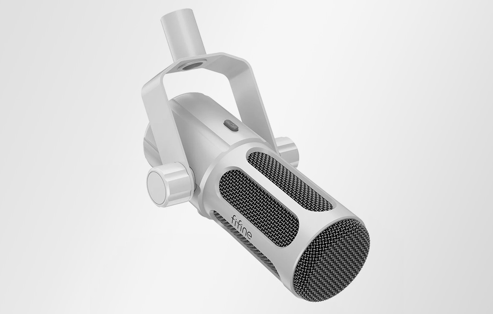 Fifine Tank6 Dynamic Microphone (Baltas) aprašymas - Prekės nuotrauka