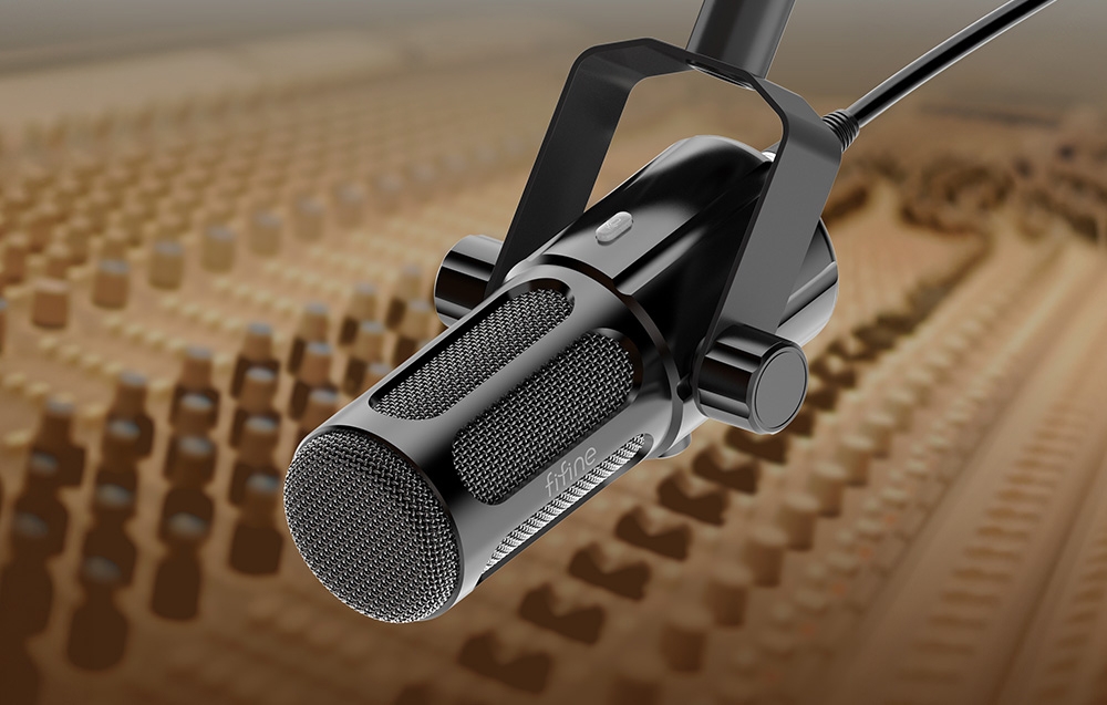 Fifine Tank6 Dynamic Microphone (Baltas) aprašymas - Prekės nuotrauka