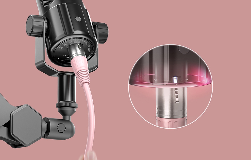 Fifine XLR L9C Cable, 180 cm (Rožinė) aprašymas - Prekės nuotrauka