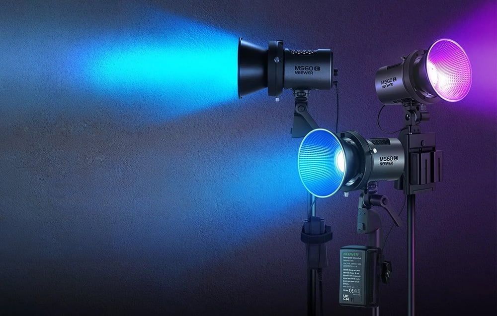 „Neewer MS60C“ RGB LED lemputė aprašymas - Prekės nuotrauka
