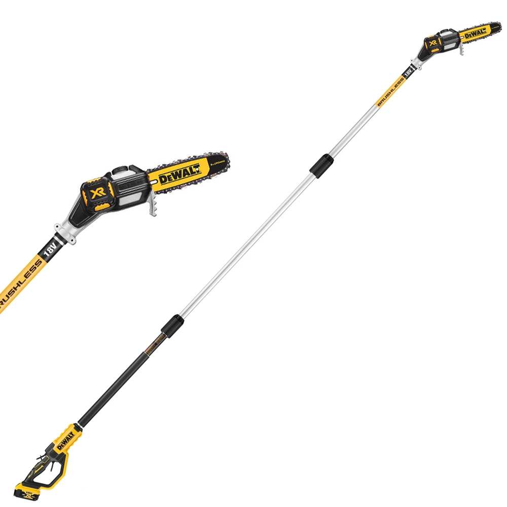 DEWALT teleskopinė aukštapjovė DCMPS567N, 18V, 20cm, ilgis 2-3m, be akumuliatoriaus ir kroviklio