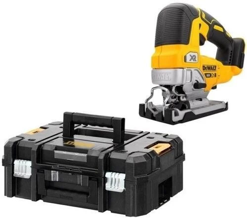 DEWALT siaurapjūklis DCS334NT 18V TSTAK lagaminas be akumuliatoriaus ir kroviklio