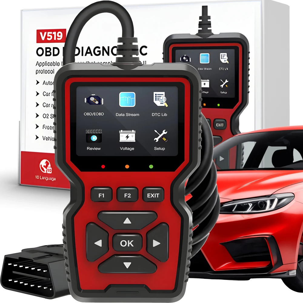 Diagnostyczny Diagnostikos testerio sąsaja OBD2 skaitytuvas universalus automobilio kompiuteriui