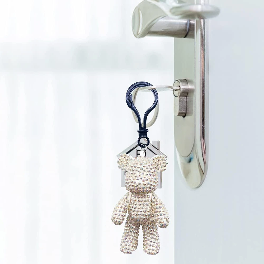 Diamond Deimantinė tapyba, deimantinis siuvinėjimas, „pasidaryk pats“ rinkinys, raktų pakabukas, meškiuko raktų pakabukas, 6,5 cm