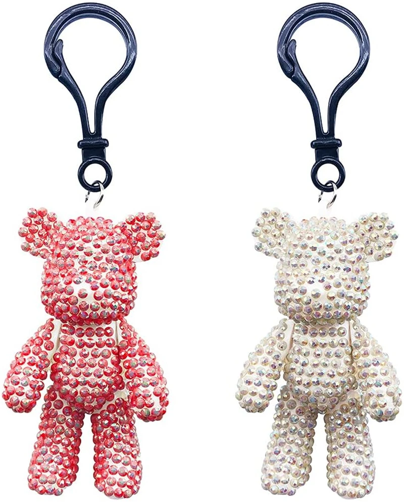 Diamond Deimantinė tapyba, deimantinis siuvinėjimas, „pasidaryk pats“ rinkinys, raktų pakabukas, meškiuko raktų pakabukas, 6,5 cm