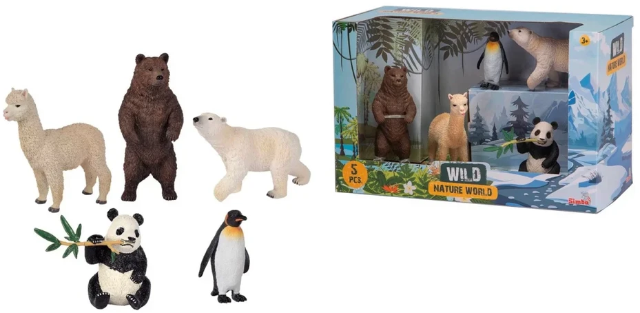 Dickie Toys Simba – Gamtos pasaulis – Laukinių gyvūnų rinkinys (104343104)
