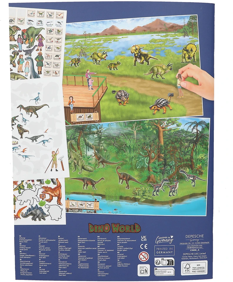 Dino World Dino pasaulis – spalvinimo knygelė „Sukurk savo DINO zoologijos sodą“ (413606)