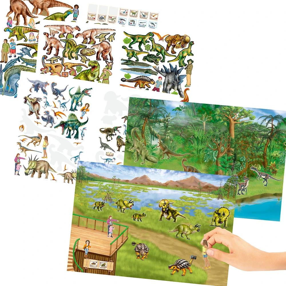 Dino World Dino pasaulis – spalvinimo knygelė „Sukurk savo DINO zoologijos sodą“ (413606)