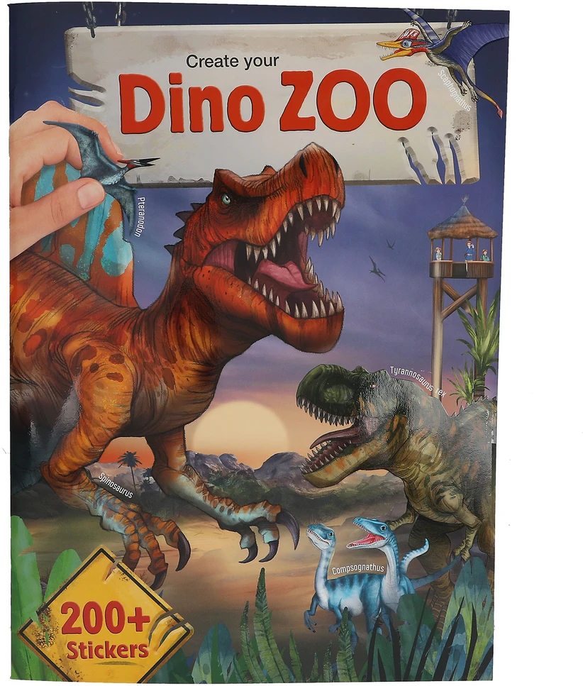 Dino World Dino pasaulis – spalvinimo knygelė „Sukurk savo DINO zoologijos sodą“ (413606)