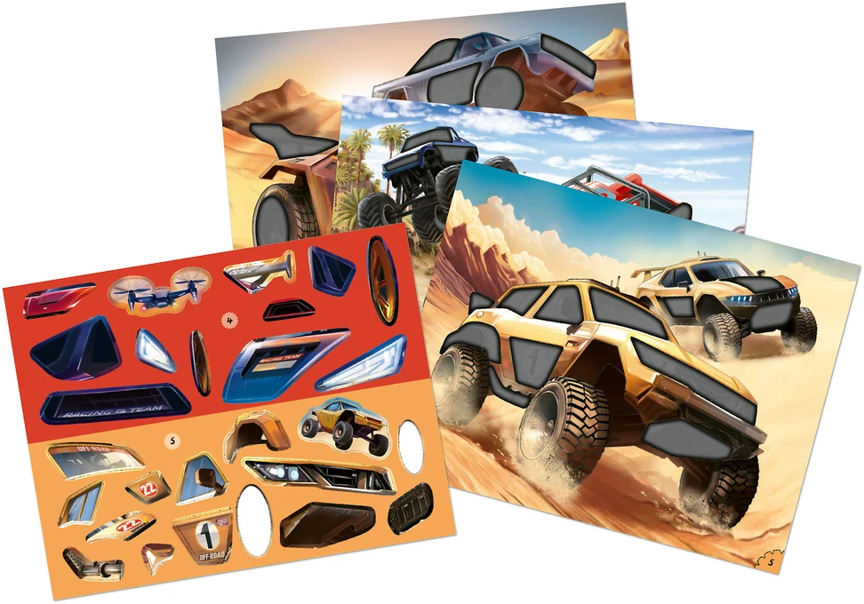 Dino World - Lipdukas „Monstrų automobiliai“ (0414206)