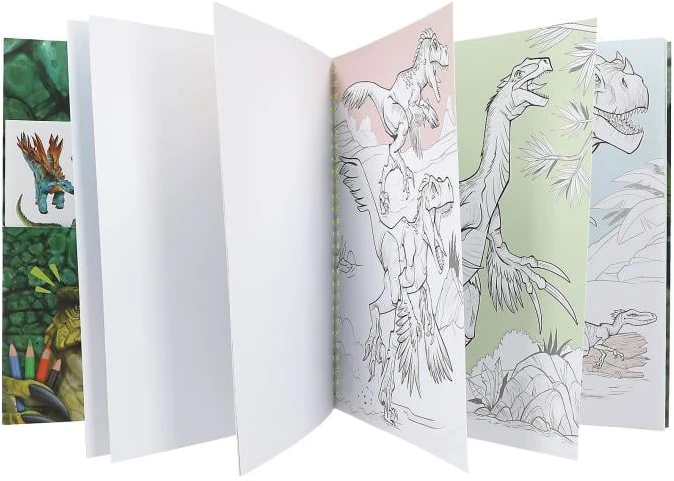 Dino World - Spalvinimo knygelė su rezervuojamais blizgučiais (0412757)