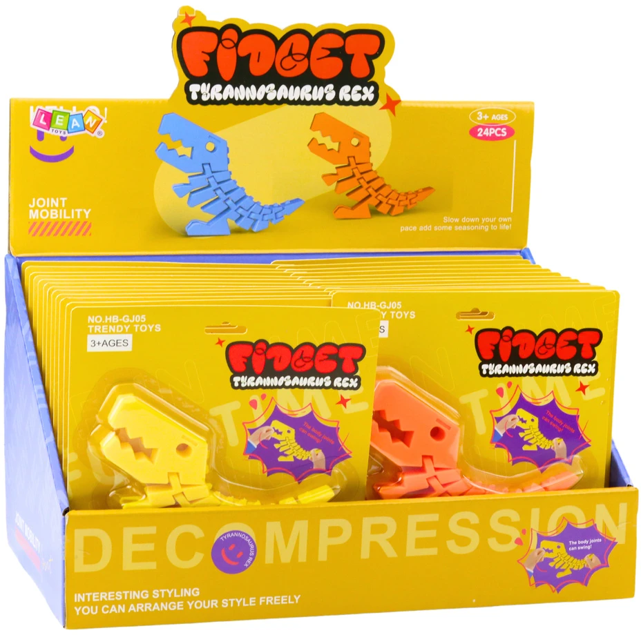 Lean Toys Dinozauro 3D Dėlionė Žaislas Vaikams, Pastelinės Spalvos