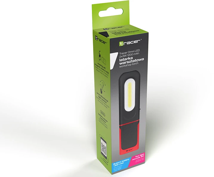 TRACER OMNI LED 2x3W 1200mAh dirbtuvių žibintuvėlis