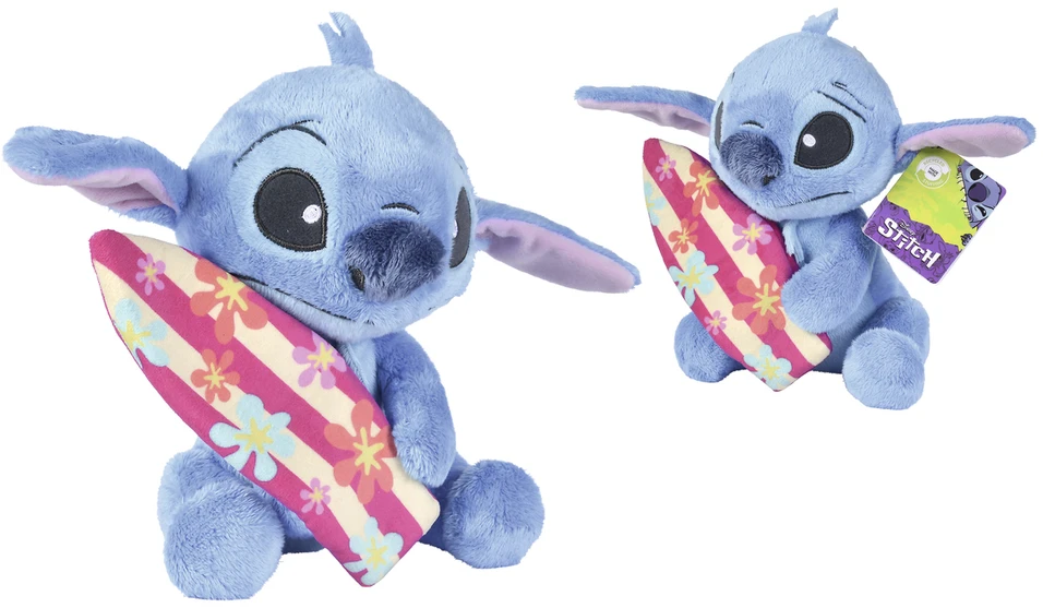 Mattel Disney pliušinis žaislas Stitch su lenta, 25 cm, mėlynas